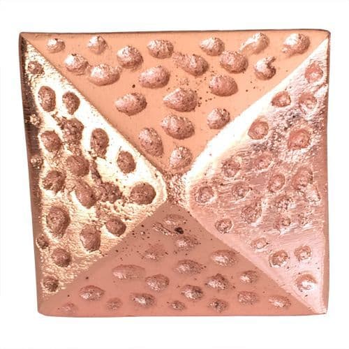 Hammered Rose Gold Square