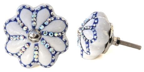 Jewelled Simple Blue Flower