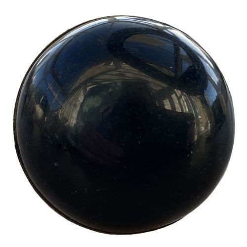 Large Domed Black Knob - Gold