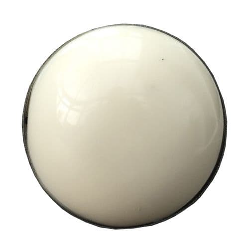 Large Domed Cream Knob - Silver Trim