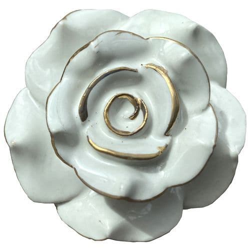 Large Flower Cream/Gold