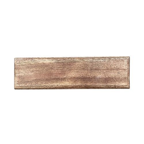 Modern Rectangular 3 Hook Board. Brown