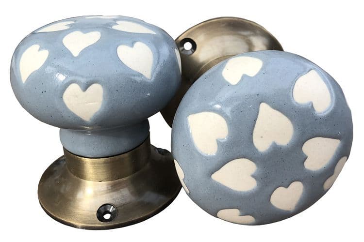 Mortice - Blue/Grey Etched Hearts (bronze)