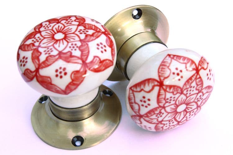 Mortice Knob - Moroccan Red (Bronze)