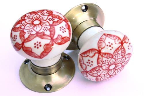 Mortice Knob - Moroccan Red (Bronze)