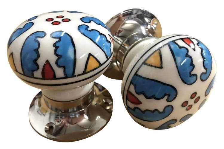 Mortice Knobs - Aztec 2 Silver