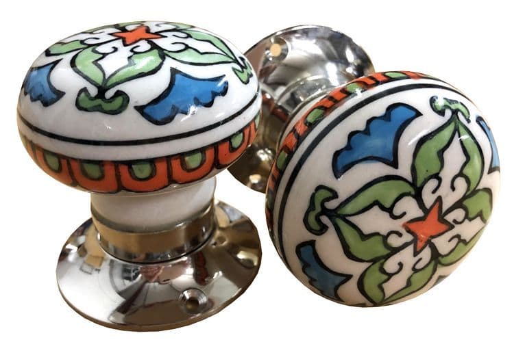 Mortice Knobs - Aztec 3 Silver