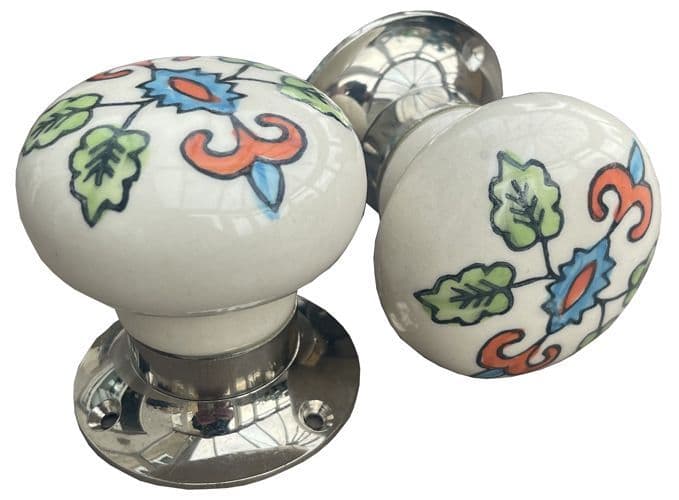 Mortice Knobs - Aztec 4 Silver