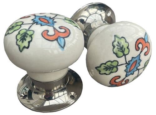 Mortice Knobs - Aztec 4 Silver