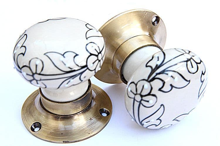 Mortice Knobs - Black pattern (Bronze)