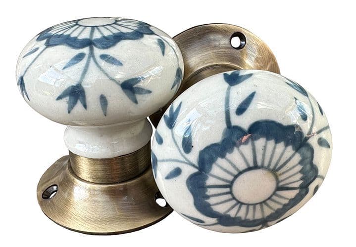 Mortice Knobs - Grey Blossom (Bronze)
