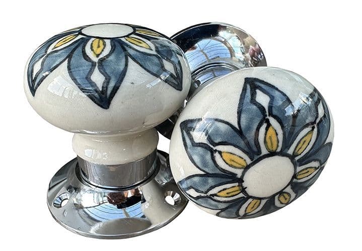 Mortice Knobs - Grey Daydream (silver)