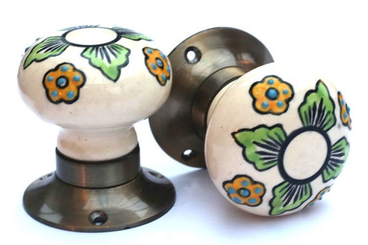 Mortice Knobs - Leaves (bronze)