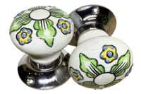 Mortice Knobs - Leaves (silver)