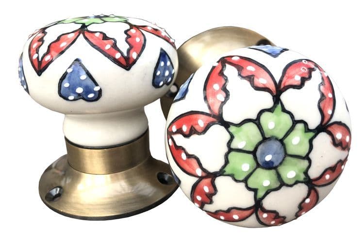 Mortice knobs - Paradise Red (bronze)