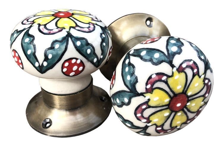 Mortice knobs - Paradise Yellow (bronze)