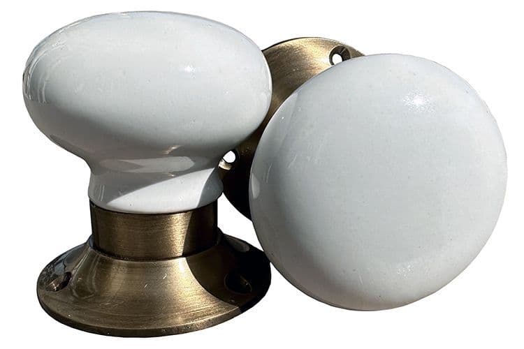 Mortice Knobs - Pure White (BRONZE)