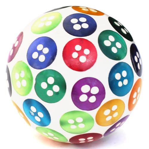 Multi coloured button resin knob