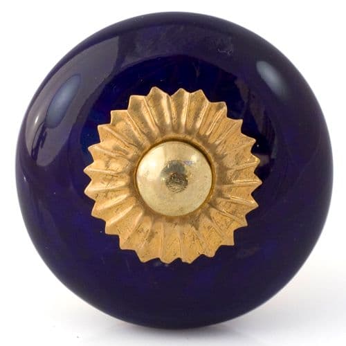 Navy blue wheel knob (gold)