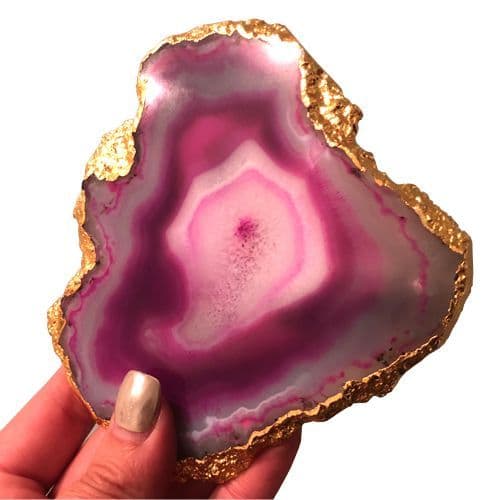 One pink Agate coaster
