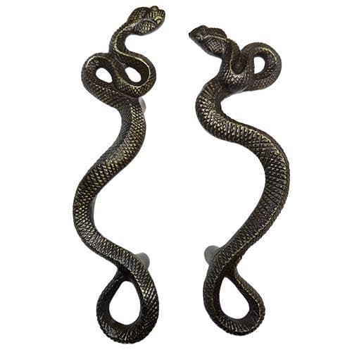Pair of Antique Snake Handles
