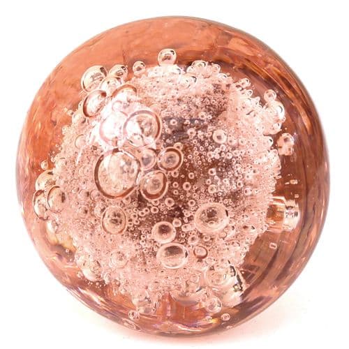Pink Bubble Glass Knob