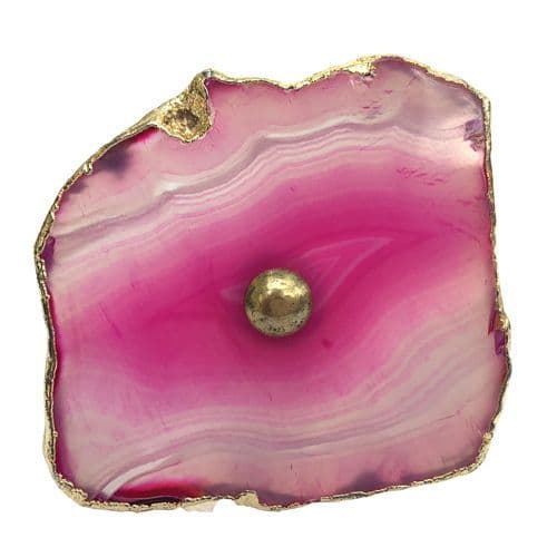 Pink/Grey Agate Knobs