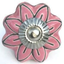 Pink melon with dark etching