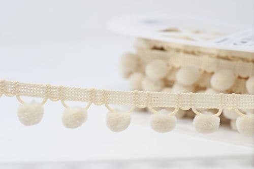 Pompom Trim - Cream