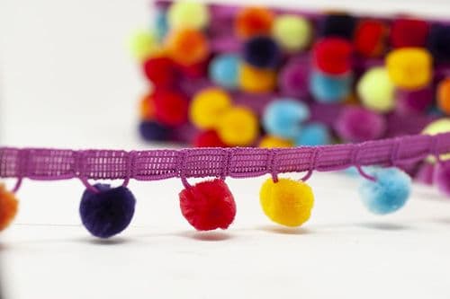 Pompom Trim - Multi Bright