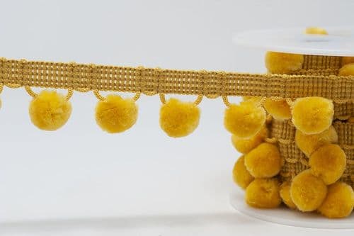 Pompom Trim - Ochre