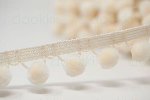 Pompom Trim - Off White