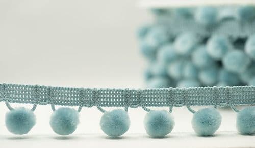 Pompom Trim - Pale Blue