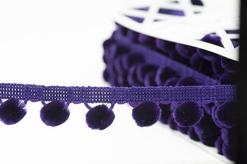 Pompom Trim - Purple