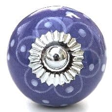 Purple with White Patterns