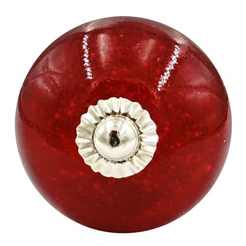 Red Glass Knob