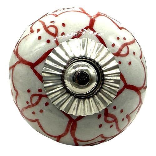 Red Patterned Knob - To Clear