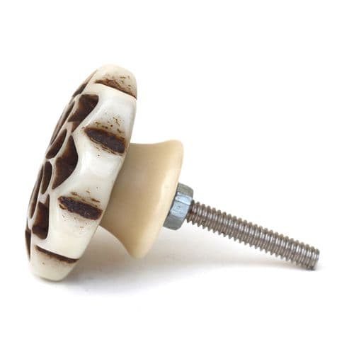 Resin Fancy Flower Knob