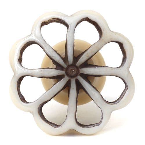 Resin Large Simple Flower Knob