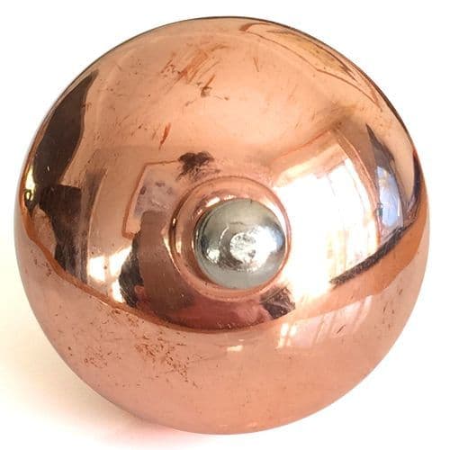 Round Copper Knob with Silver