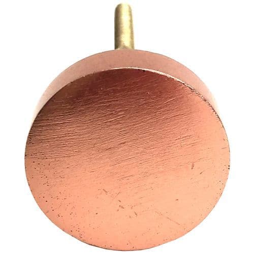 Round Flat Rose Gold Knob