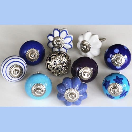 Set of 10 blue beauties.