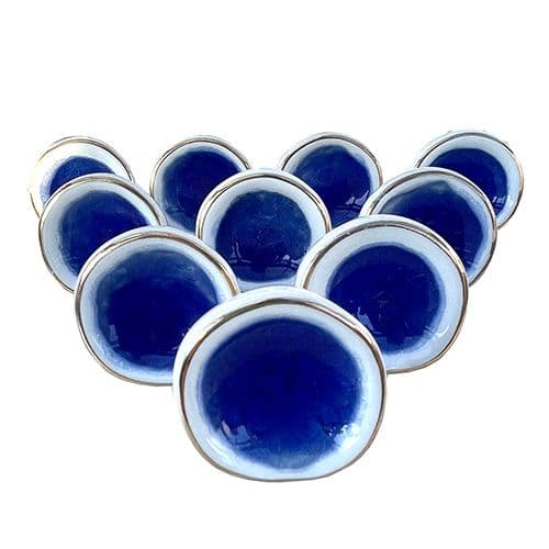 Set of 10 Blue Gold Pods