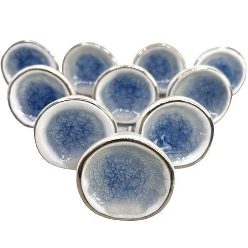 Set of 10 (Blueish) Grey Silver Pods