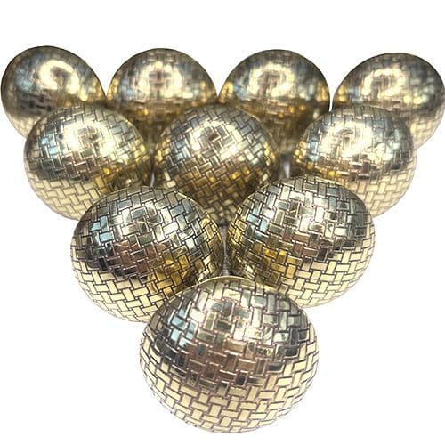 Set of 10 Brass basket weave knobs