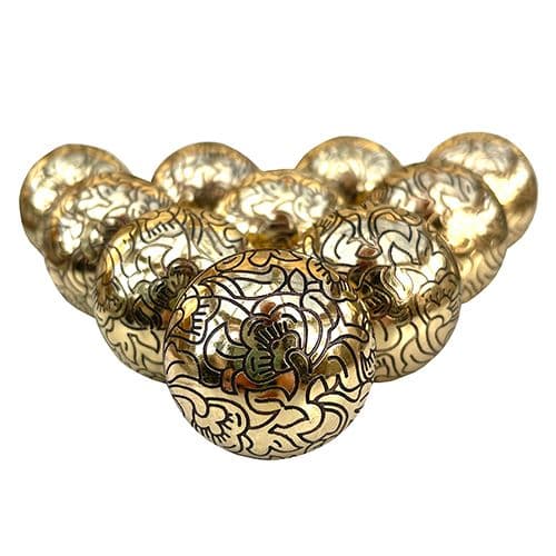 Set of 10 Brass Flowers