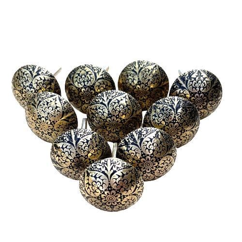 Set of 10 Brass Marrakesh Black