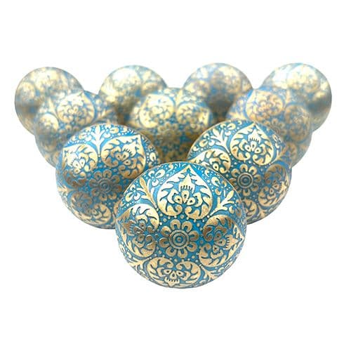 Set of 10 Brass Marrakesh Blue/Teal