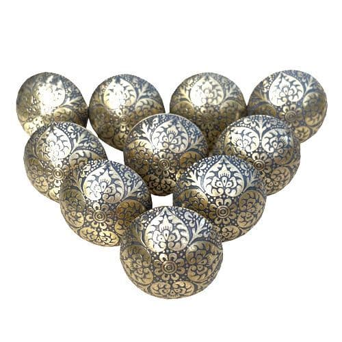 Set of 10 Brass Marrakesh Grey
