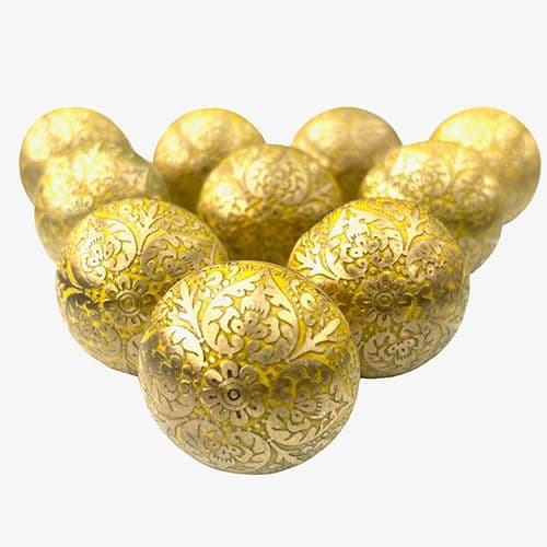 Set of 10 Brass Marrakesh Yellow